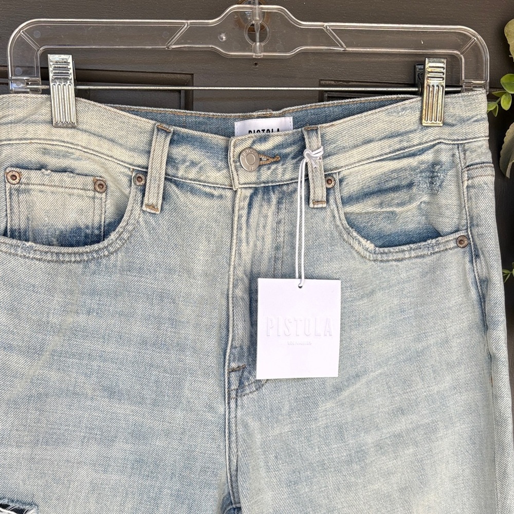 NWT Pistola Distressed Light Blue Jeans - Picture 3 of 7